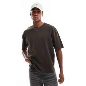 ASOS DESIGN Mens Oversized T-Shirt Washed Khaki Celestial Back Print 4XL NEW